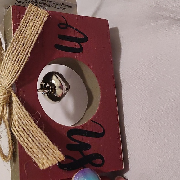 🎄 Christmas Bell Ornaments – Set of 2 | “Snow” & “Peace” | Rustic Farmhouse Hol - Picture 2 of 4